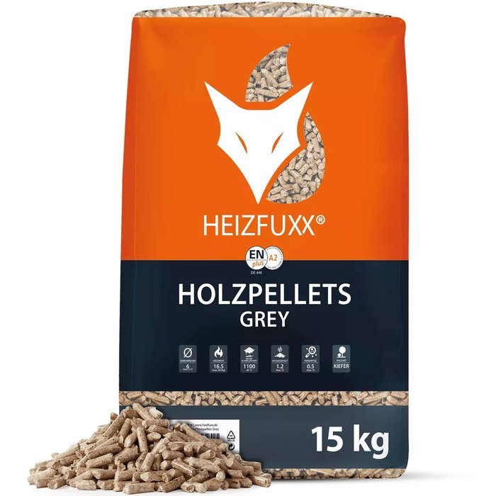 HEIZFUXX Holzpellets Grey 6mm ENplusA1, 65 x 15kg Palette – Bild 2