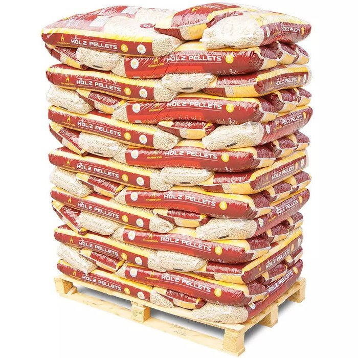 THÜRINGER HD Holzpellets 6mm ENplusA1, 65 x 15kg Palette